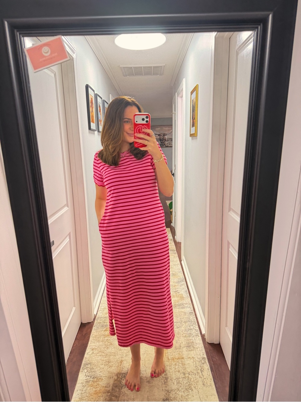 The Candy Striped Scalloped Maxi